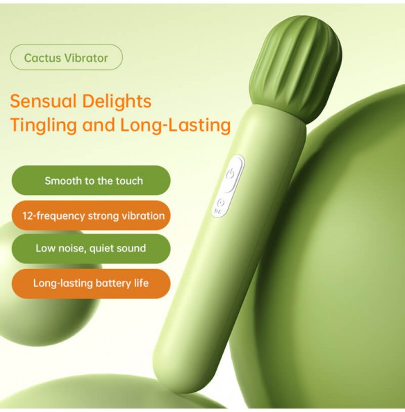 CHUCHEN - Cactus Vibrator AV Wand (Chargeable - Green) CHUCHEN - Cactus Vibrator AV Wand (Chargeable - Green)